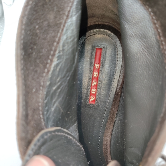 Prada Sport Brown Suede booties sz 38.5 - Picture 3 of 8